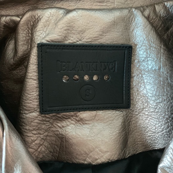 Blank NYC Metallic Faux Leather Moto Jacket - Picture 4 of 7